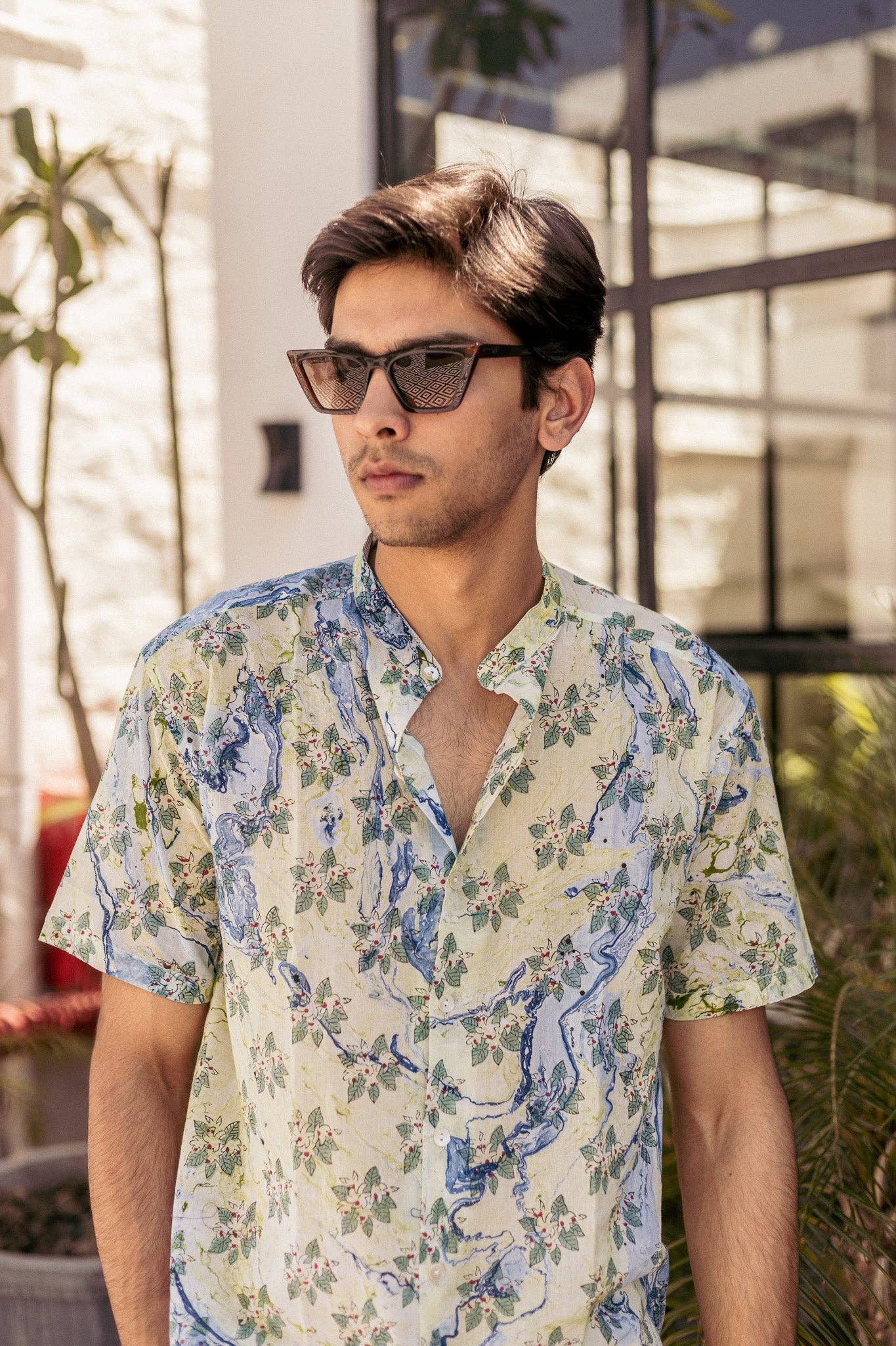 Joshua Handblock Printed Cotton Shirt