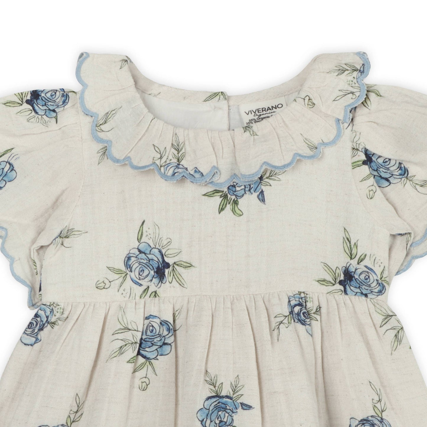 Katarina Floral Baby Dress + Bloomer (Linen Blend)
