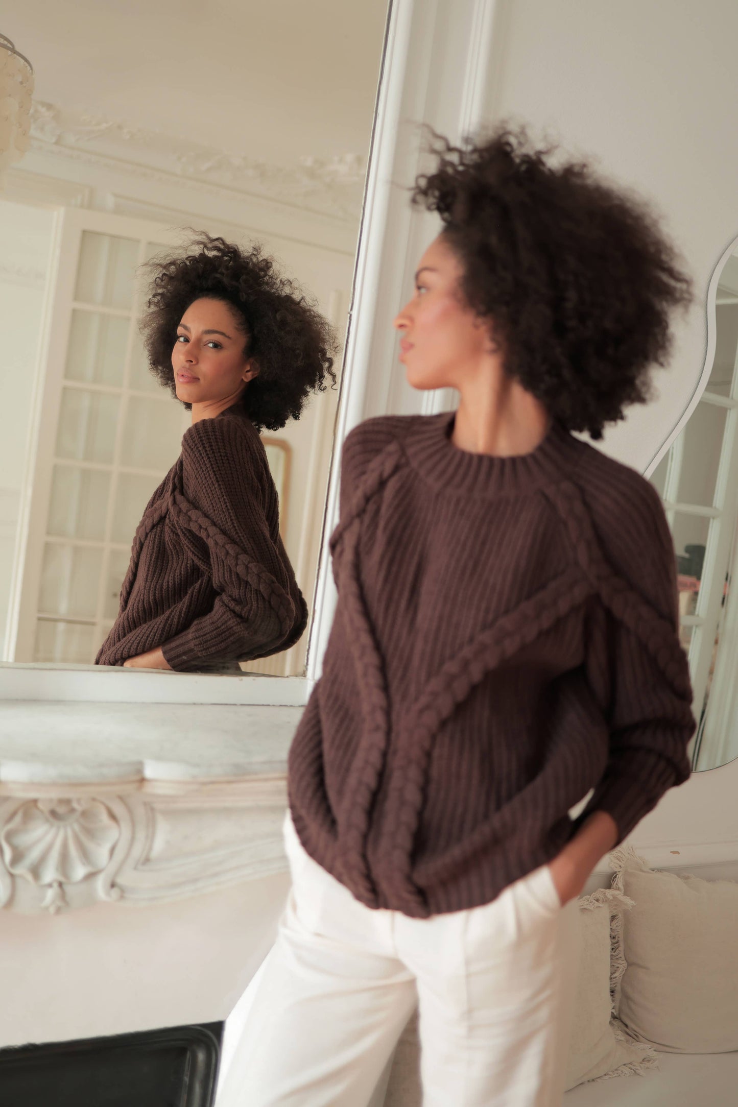 Sweater with braid details