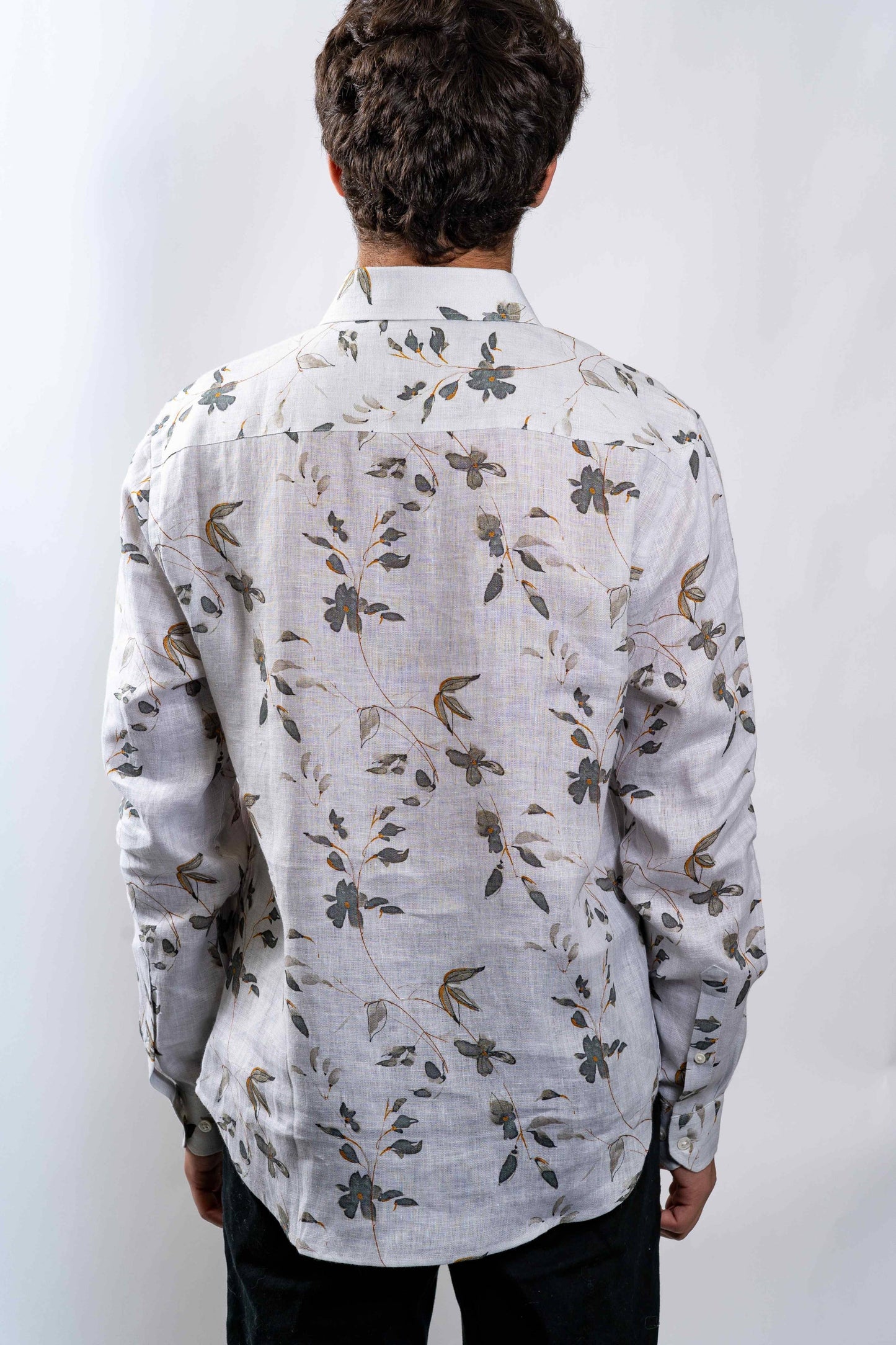 Black Vine Leaf Long Sleeve Shirt