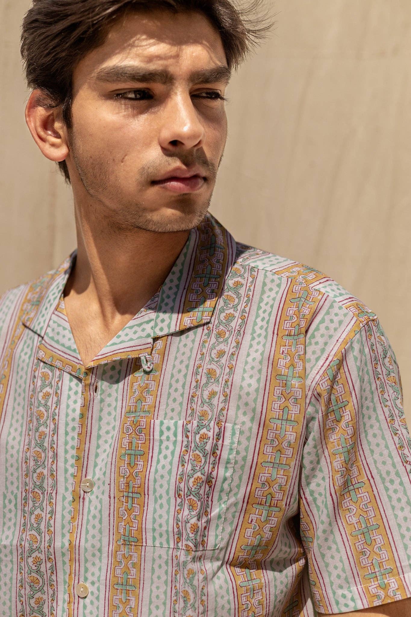 Jasmine Handblock Printed Cotton Shirt