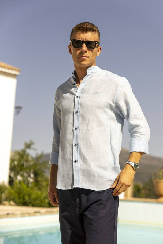 Mallorca Light Blue Linen Shirt