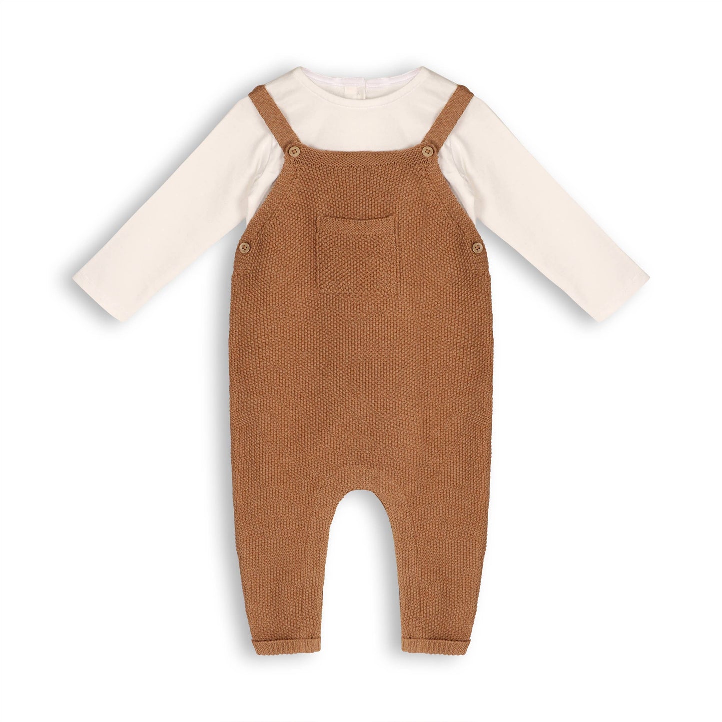 Chunky Sweater Knit Pocket Baby Overall & Bodysuit (Organic)