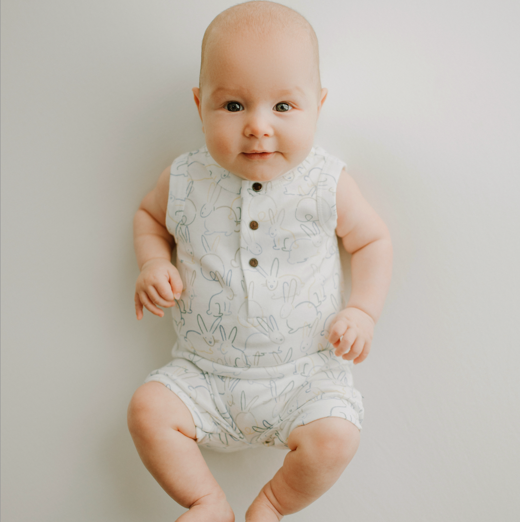 Easter baby tank romper | bunnies