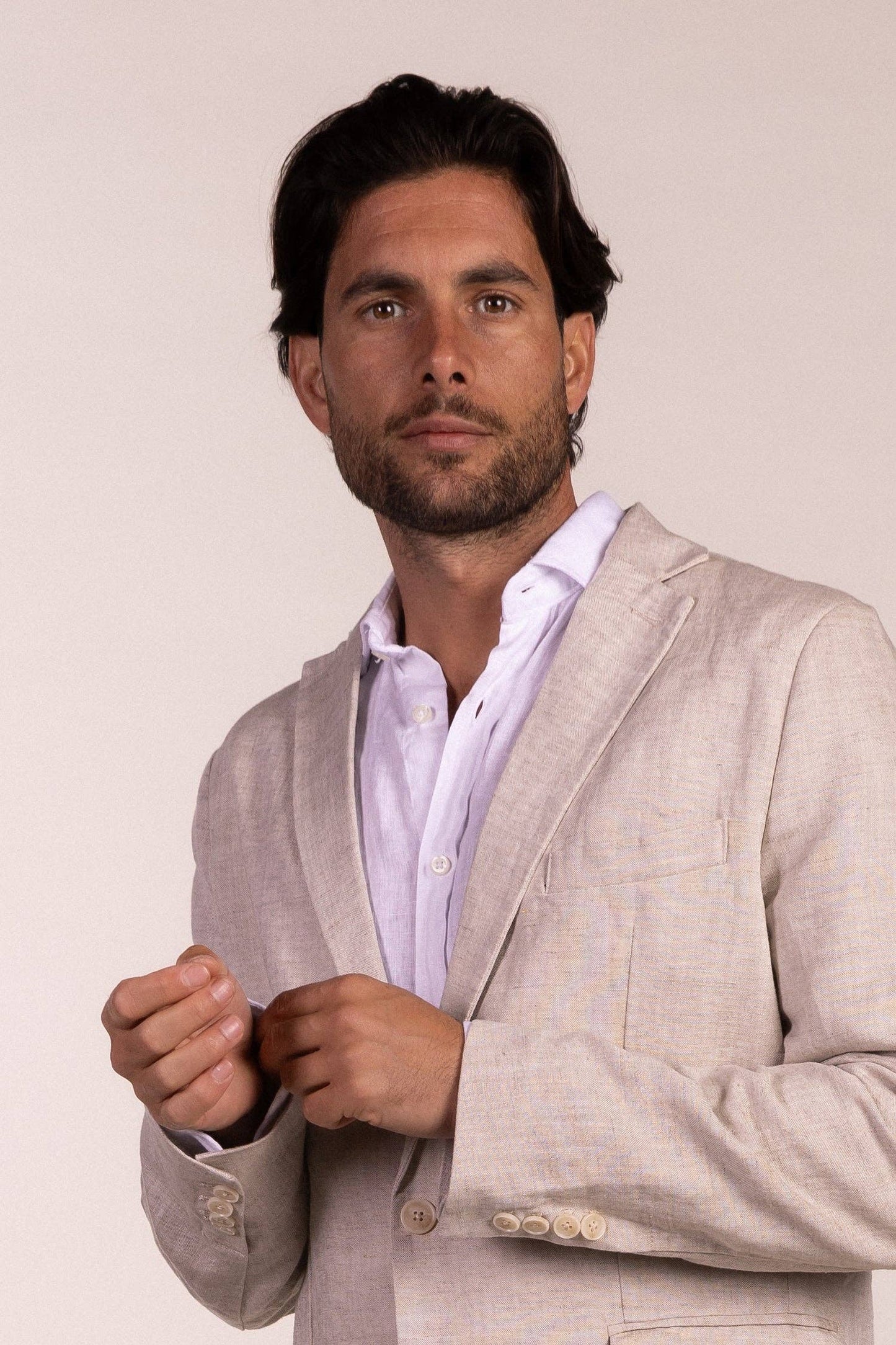 Beige Linen Blazer