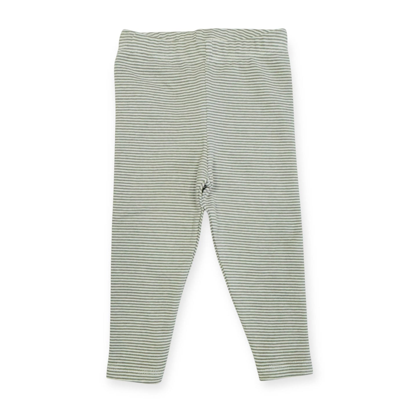 Stripe Rib / Solid Knit Baby Legging Pants (Organic Cotton)