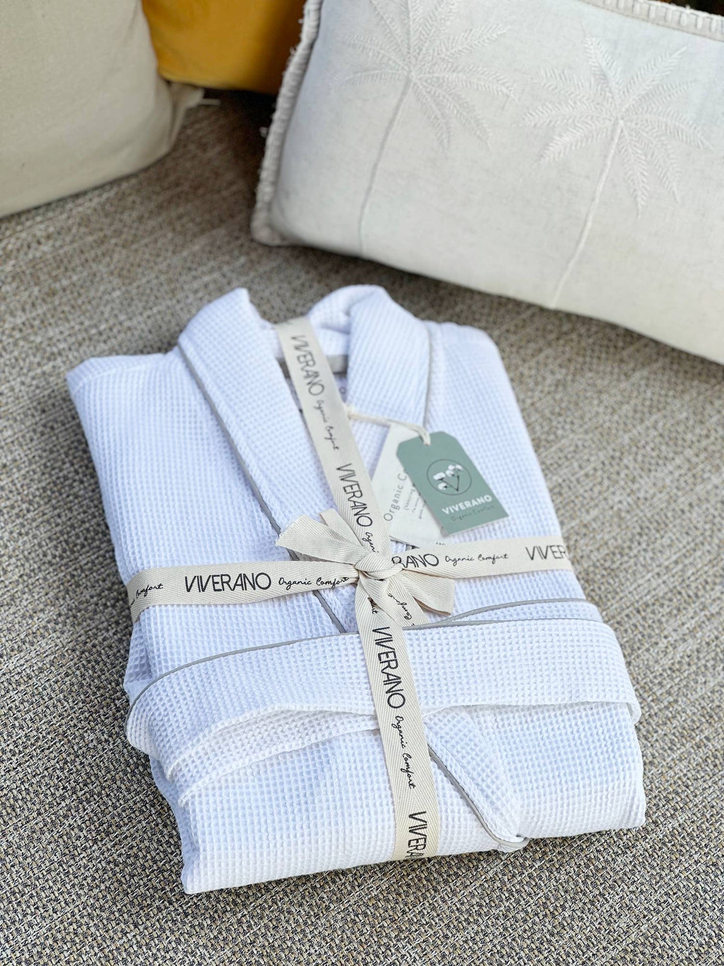 Men's Organic Waffle Weave Spa & Bath Robe (2 Colors)