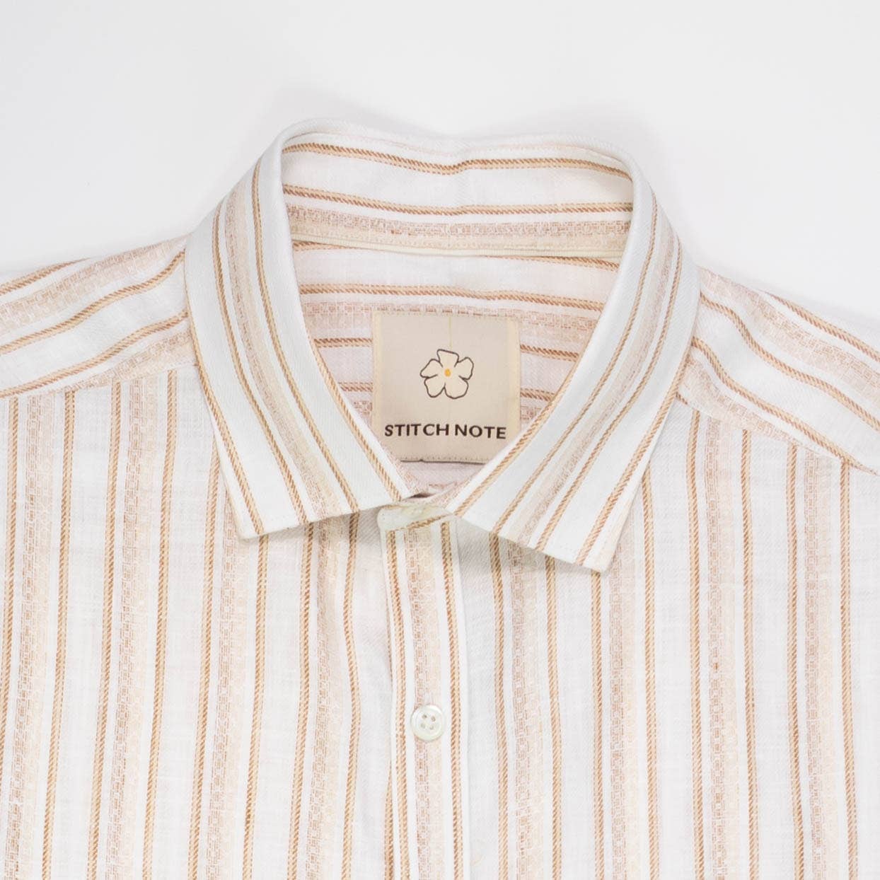 Stripe Long Sleeve Linen Shirt