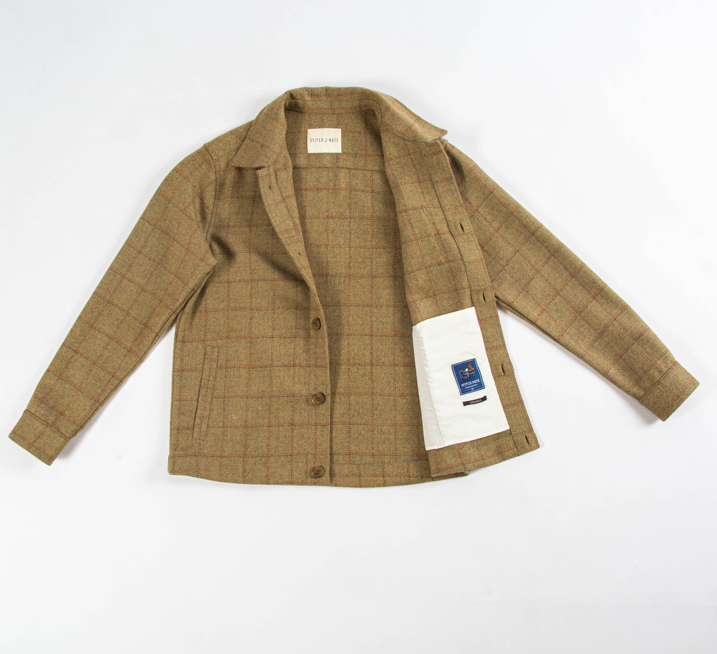 Double Grid Mélange Wool Jacket