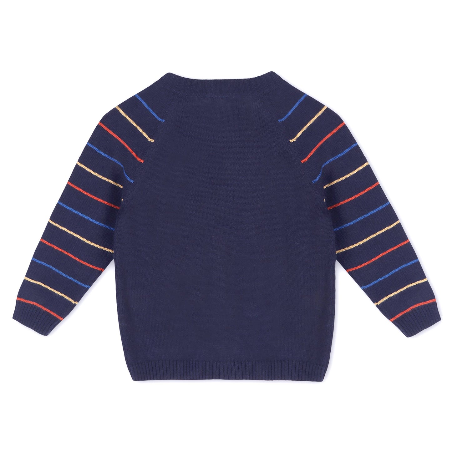 Train Jacquard Knit Baby Raglan Pullover Sweater (Organic)