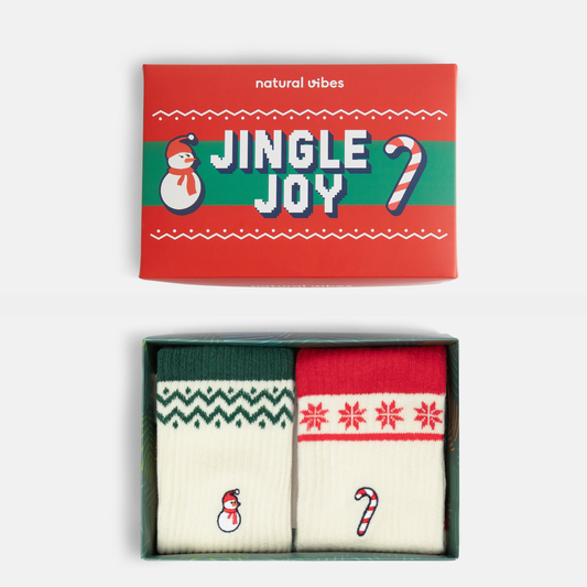 2-Pack Gift Set XMas Jingle Joy - Organic Christmas socks