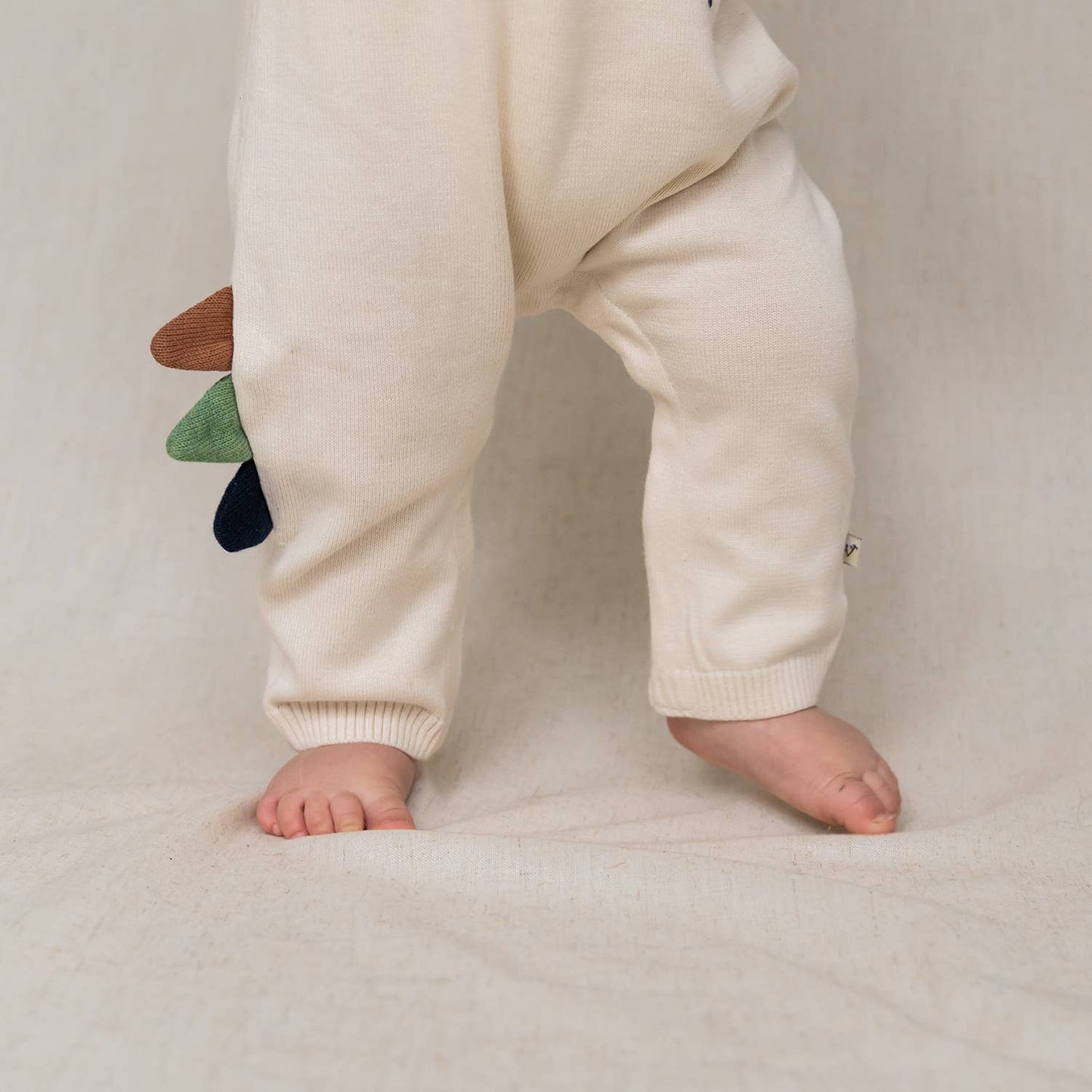 Dino Jacquard Knit Baby Overall Set (Organic Cotton)