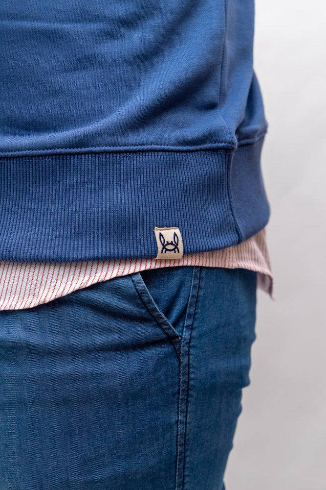 Blue Half Zip Sweatshirt