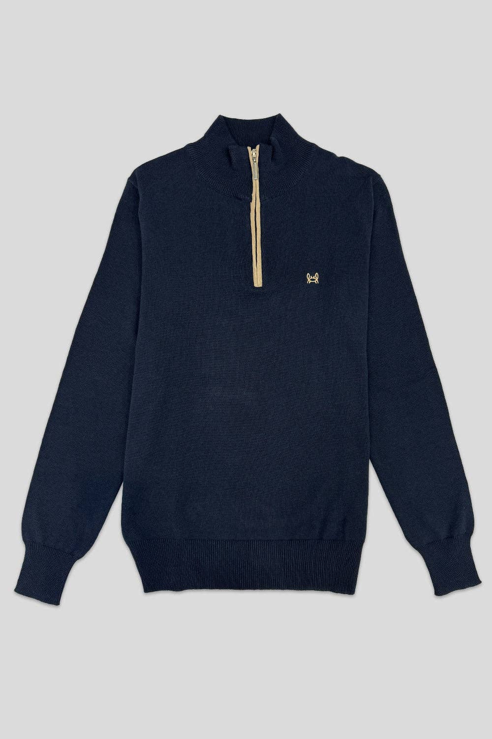 Navy half-zip sweater