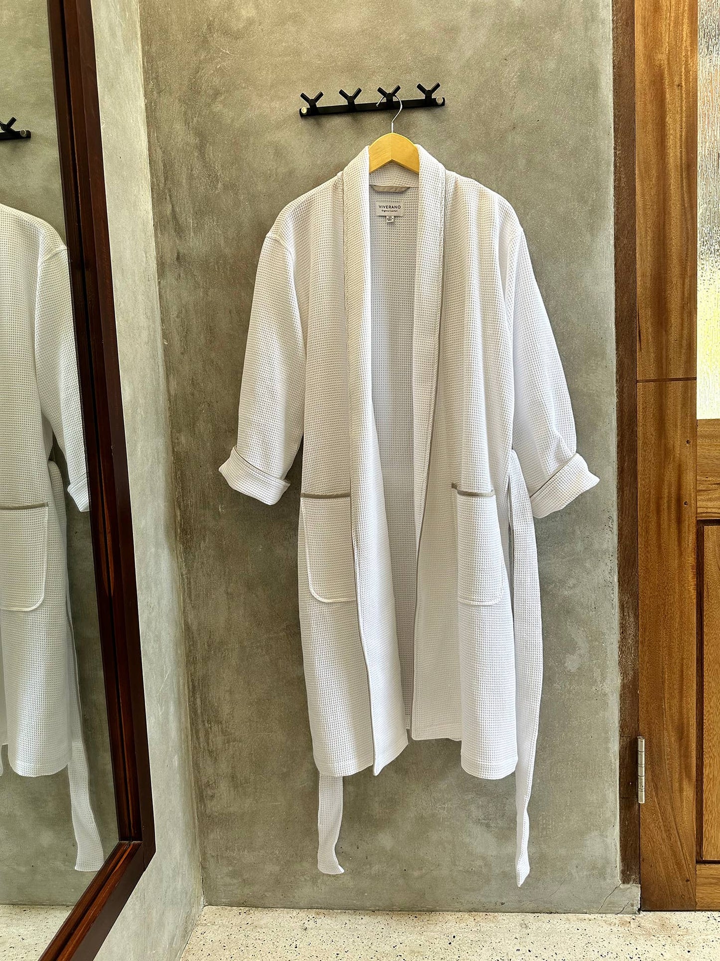 Men's Organic Waffle Weave Spa & Bath Robe (2 Colors)