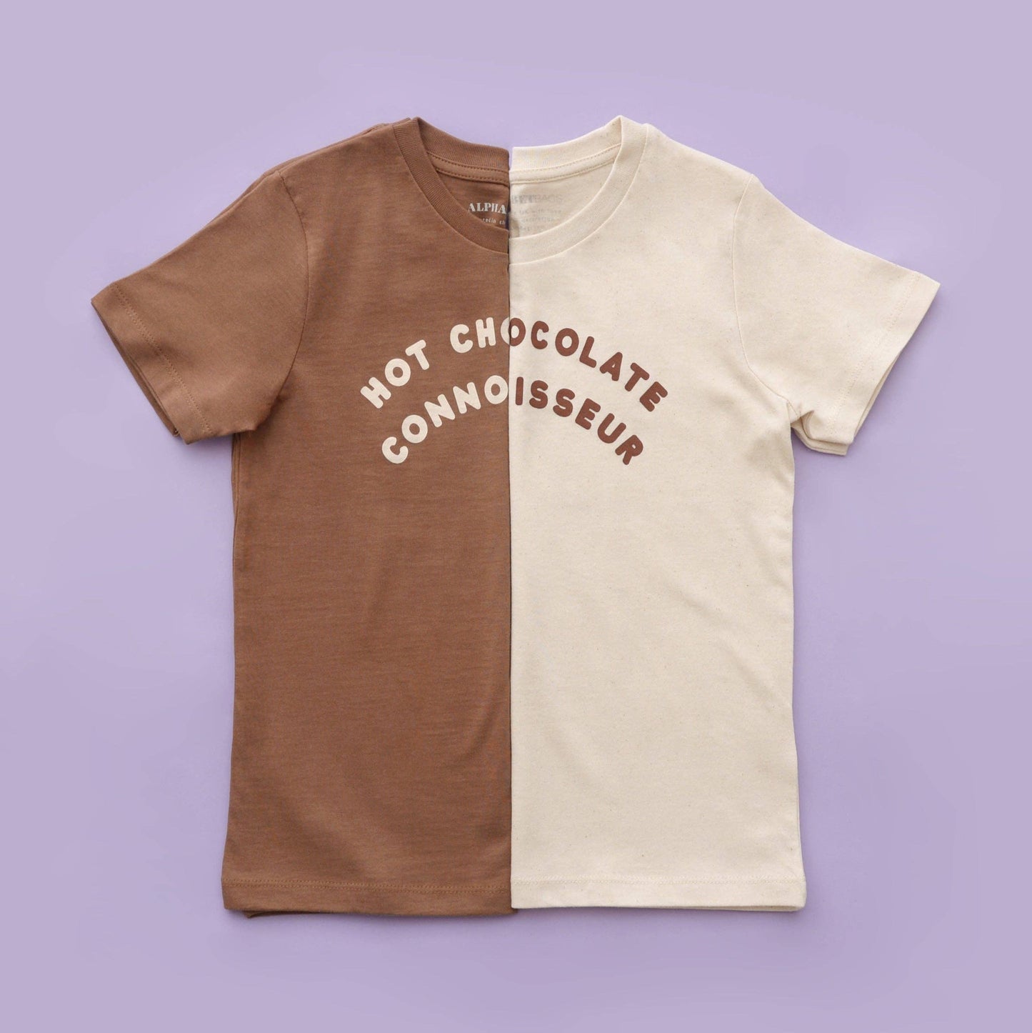 Hot Chocolate Connoisseur - Kid's Tee - Natural Fleck