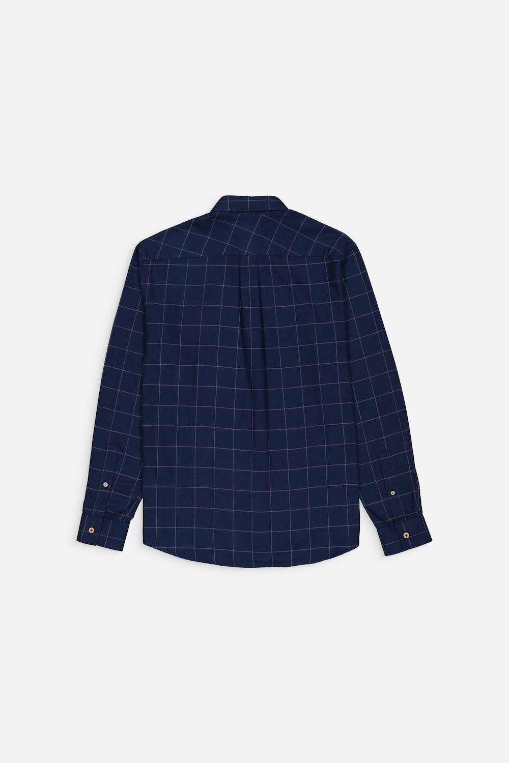 Navy Blue Window Plaid Overshirt
