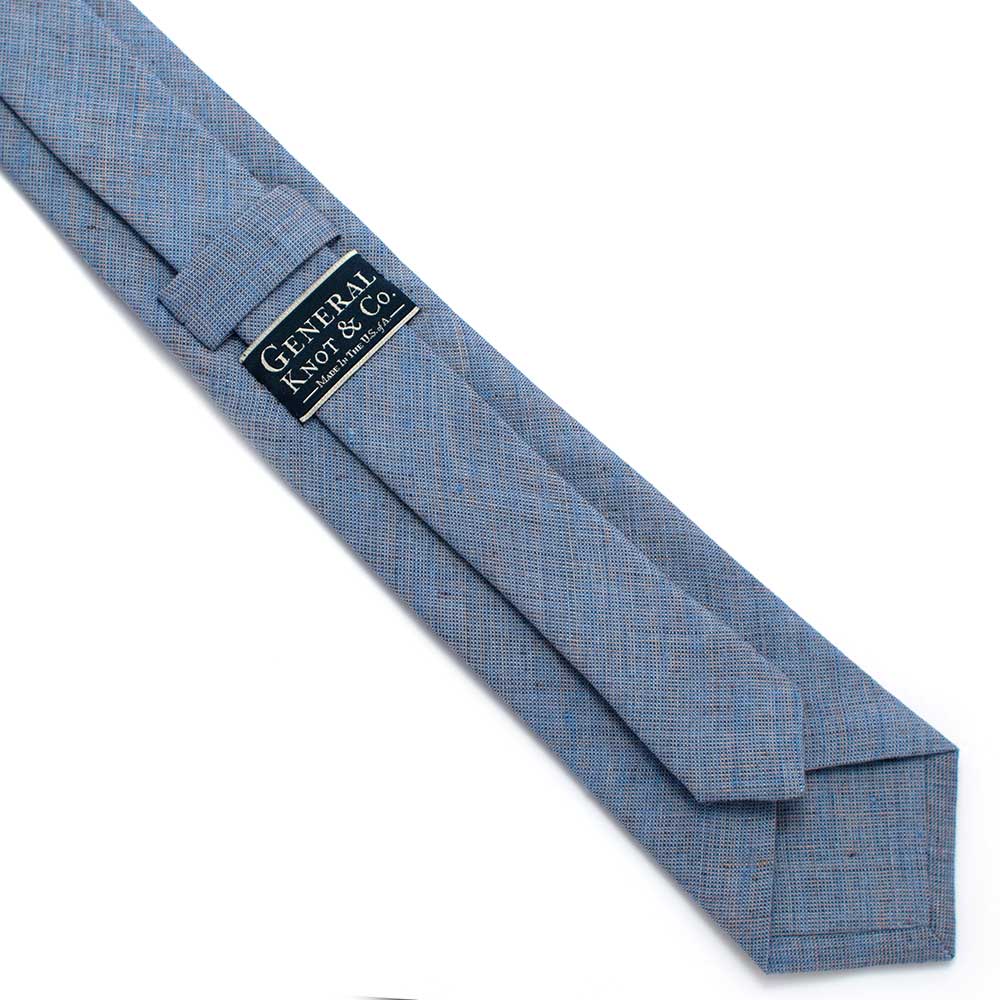Blue Heather Linen Necktie