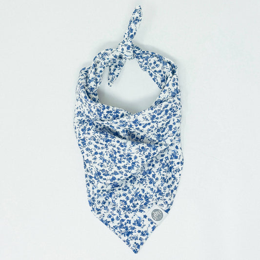Annie Dog Bandana | Blue Floral Coastal Girl Pet Scarf