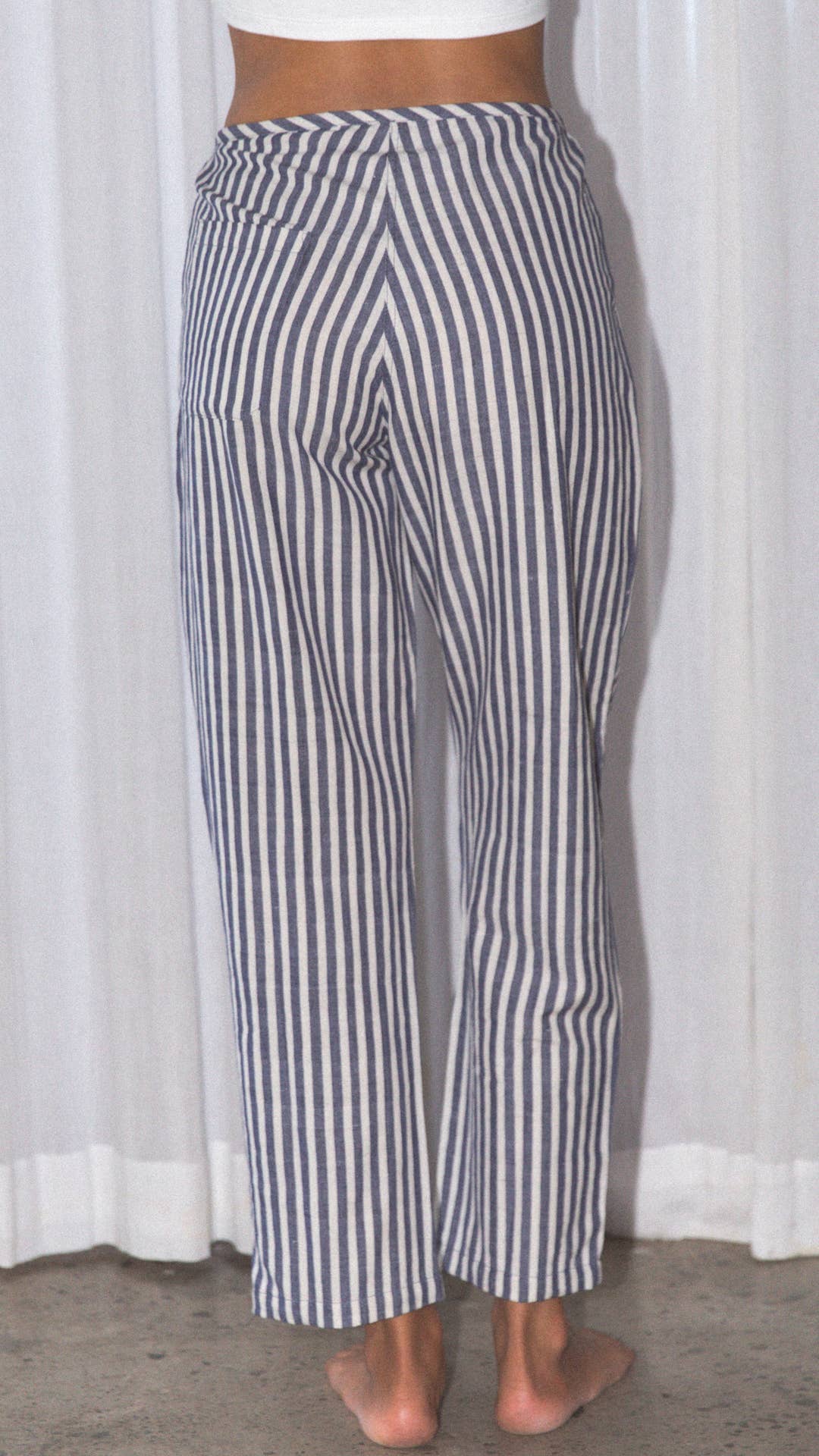 * Limited Edition Fabric * Cotton Striped Pants