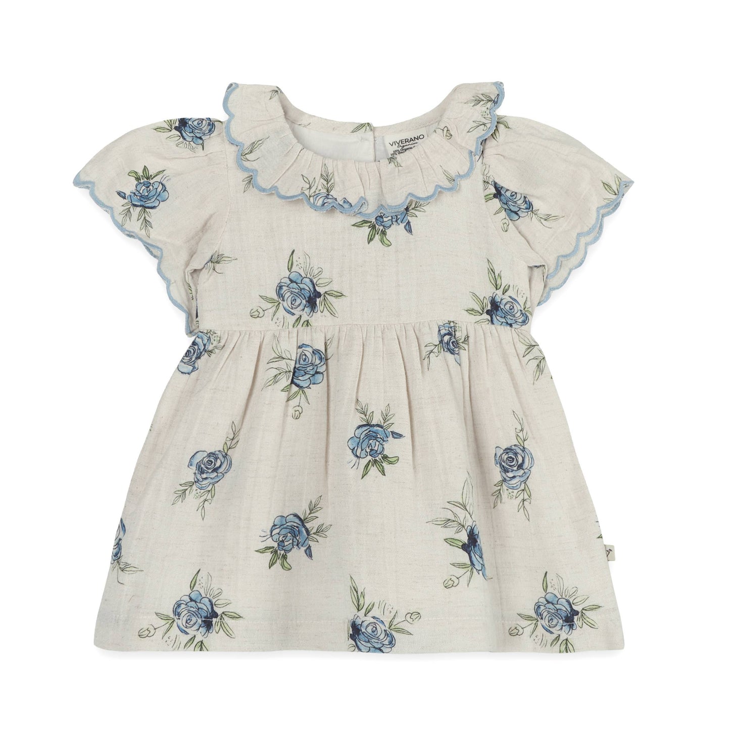 Katarina Floral Baby Dress + Bloomer (Linen Blend)
