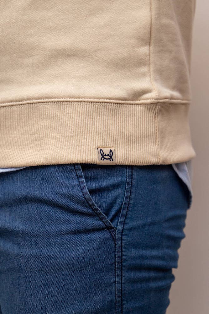 Cream Half Zip Sweatshirt