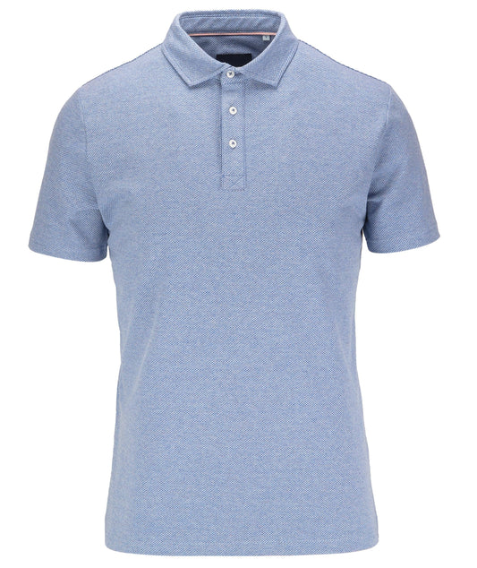 Short Sleeve Melange Jacquard Polo