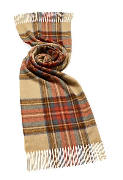 Antique Dress Stewart Tartan Shawl - 100% Merino Lambswool