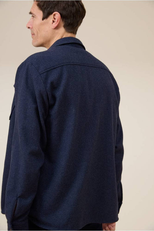 Portland Navy flannel overshirt