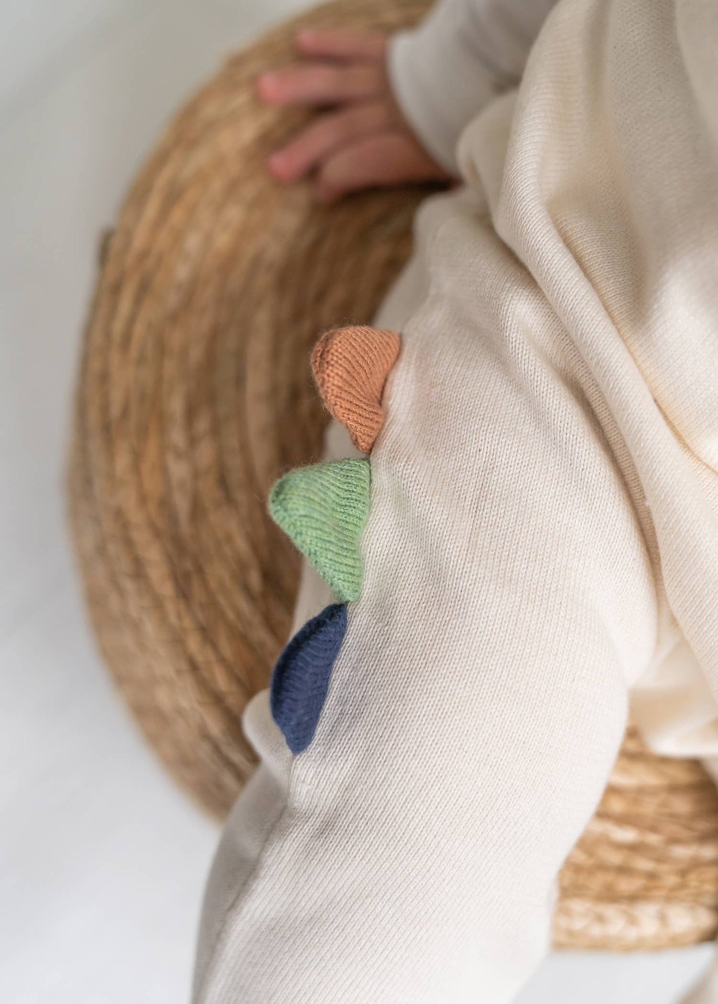 Dino Jacquard Knit Baby Overall Set (Organic Cotton)