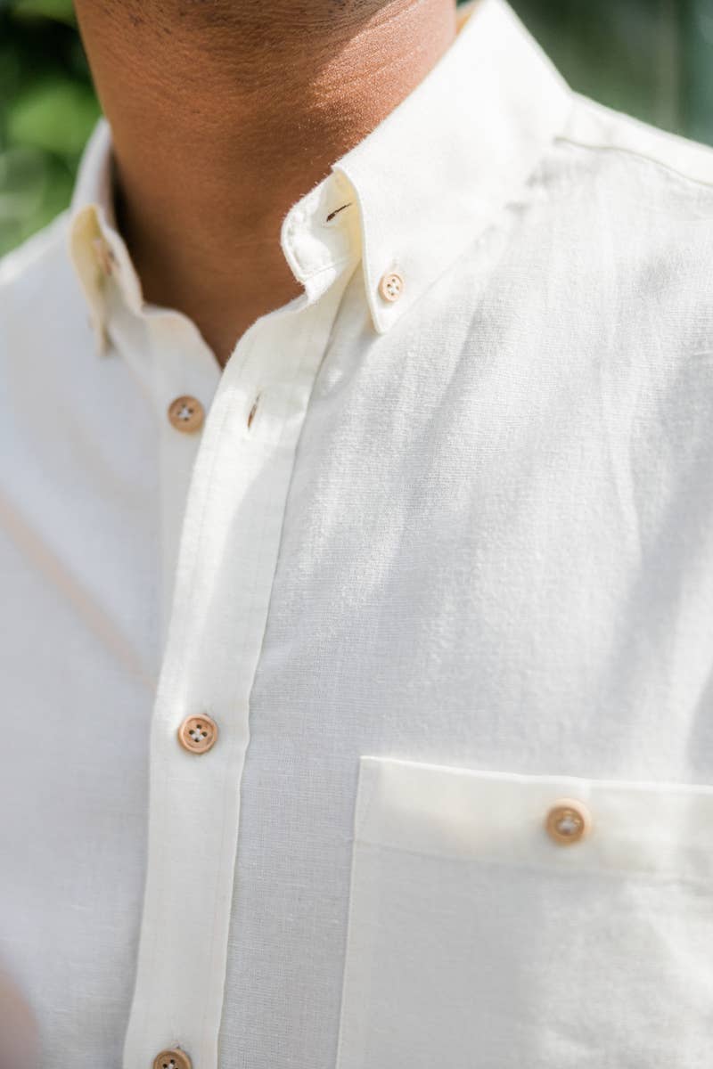 Eco-responsible Linen Cotton Ecru Shirt