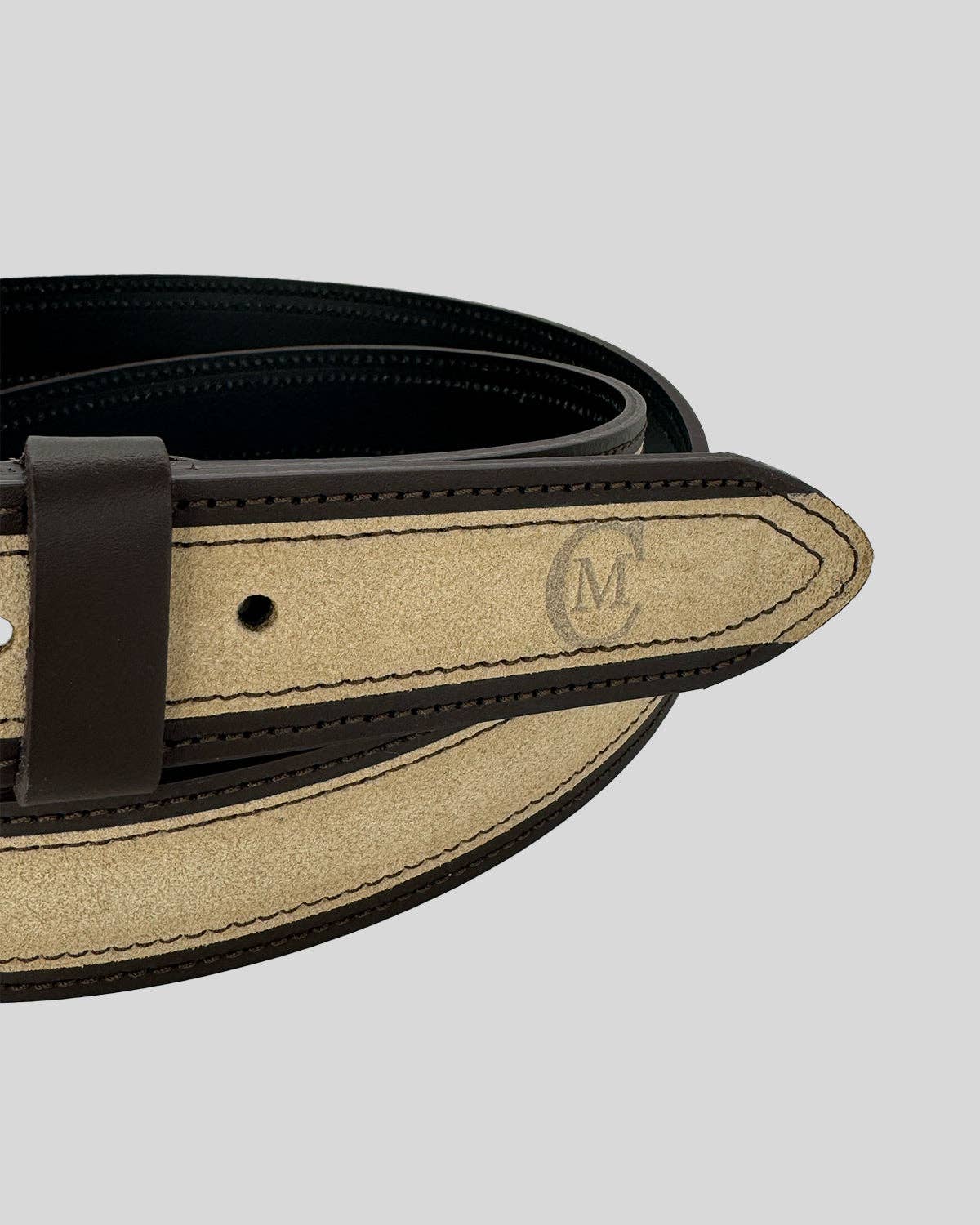 Beige Leather Belt