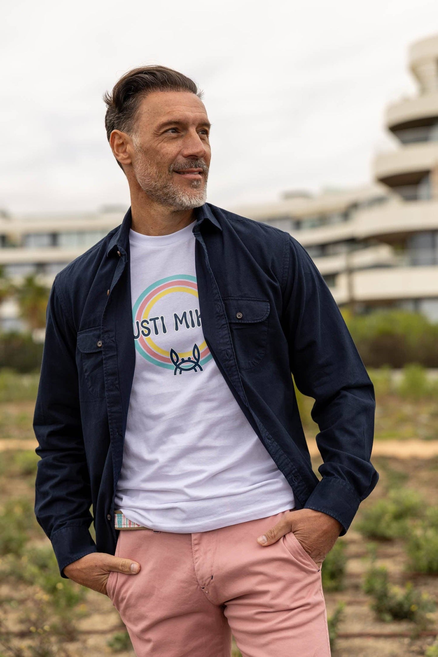 Navy Washed Cotton Overshirt